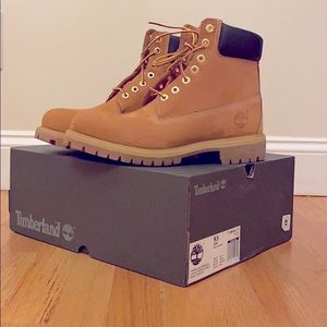 timberland premium 6 in waterproof wheat nubuck